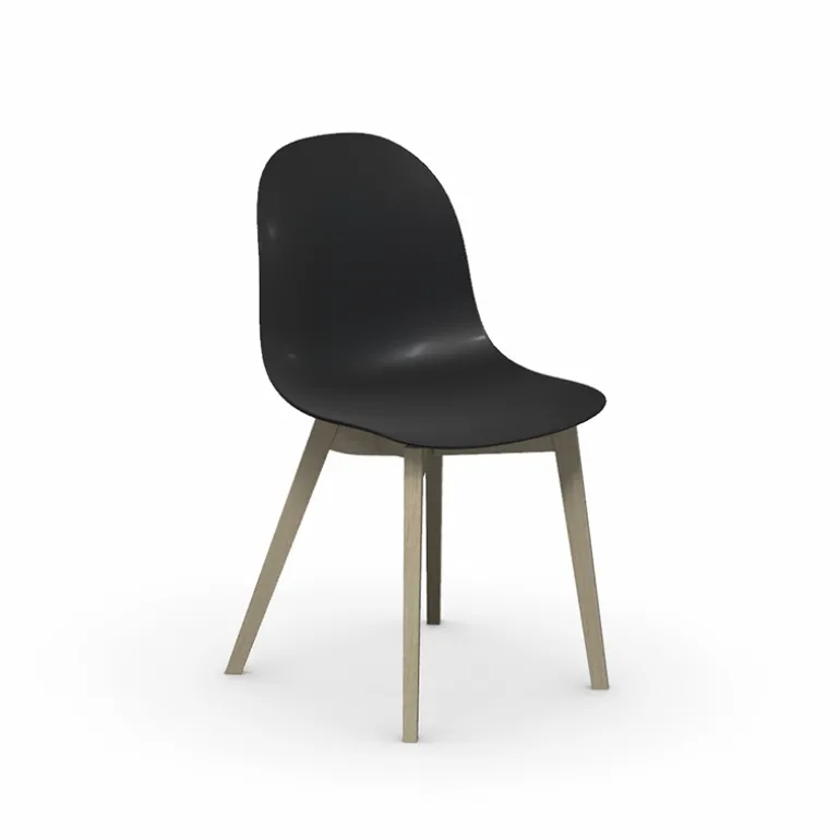 1665 Academy Connubia© Chaise scandinave en polypropylène et bois