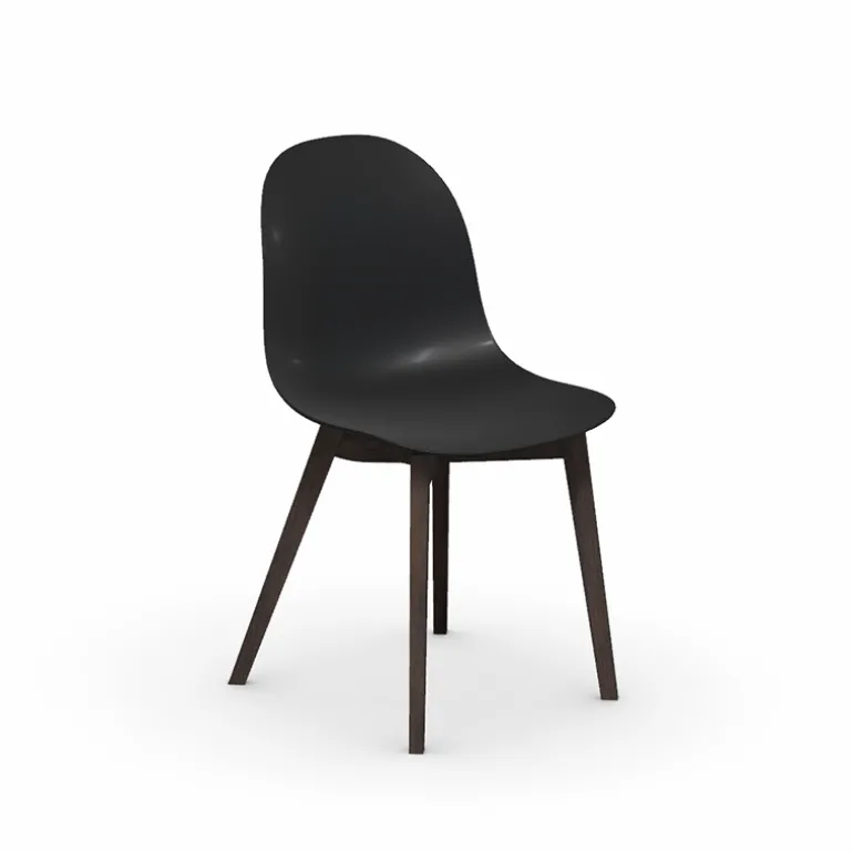 1665 Academy Connubia© Chaise scandinave en polypropylène et bois