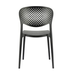 Abby Connubia® Chaise de jardin empilable en polypropylène recyclé avec dossier microperforé