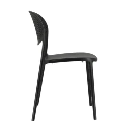 Abby Connubia® Chaise de jardin empilable en polypropylène recyclé avec dossier microperforé