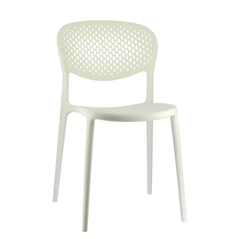 Abby Connubia® Chaise empilable en polypropylène recyclé avec dossier microperforé