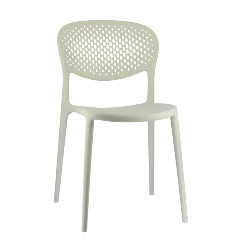 Abby Connubia® Chaise empilable en polypropylène recyclé avec dossier microperforé