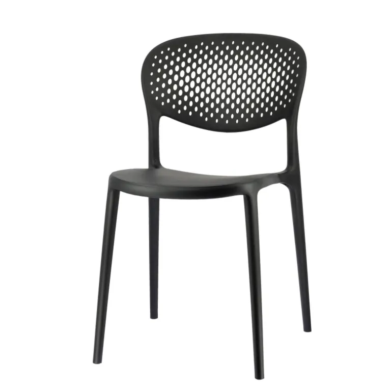 Abby Connubia® Chaise empilable en polypropylène recyclé avec dossier microperforé