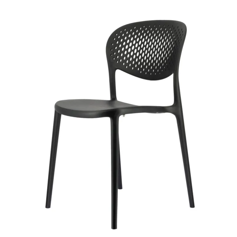 Abby Connubia® Chaise empilable en polypropylène recyclé avec dossier microperforé
