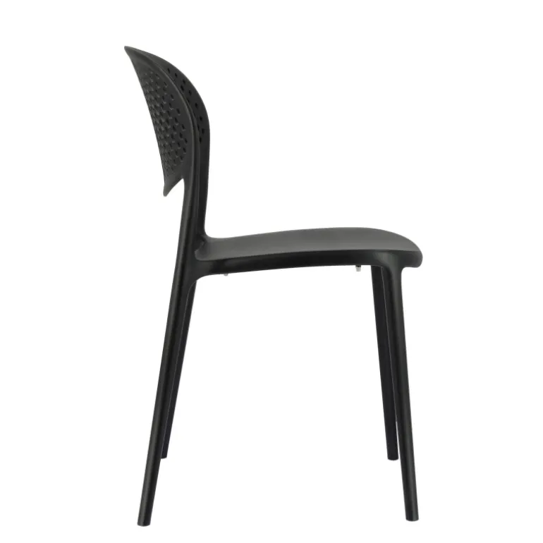 Abby Connubia® Chaise empilable en polypropylène recyclé avec dossier microperforé