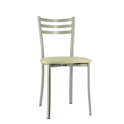 Ace 1320 Chaise de cuisine en métal avec assise en simili rembourrée