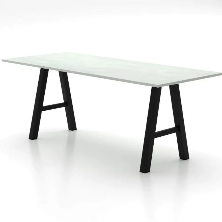 Alegro XL Grande table snack rectangulaire avec pieds en forme de tréteau