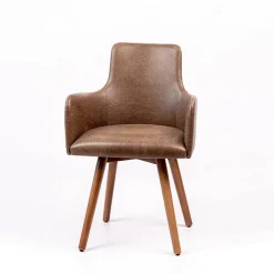 Anders Fauteuil rembourré avec pieds bois