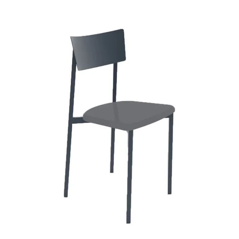 Anémone Carrier ® Chaise de cuisine contemporaine en métal fabriquée en France