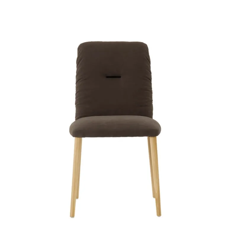 Aura Mobitec® Chaise style cocooning en tissu et pieds bois