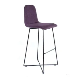 BarPandora Tabouret de bar design en tissu avec pieds filaires en métal