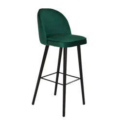 Bistrot Tabouret de bar en tissu avec pieds en bois