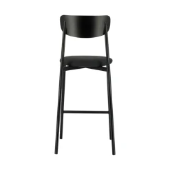 Colette Carrier® Tabouret snack français en métal avec assise en simili rembourrée