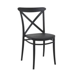 Cross Chaise de cuisine style bistrot empilable en polypropylène