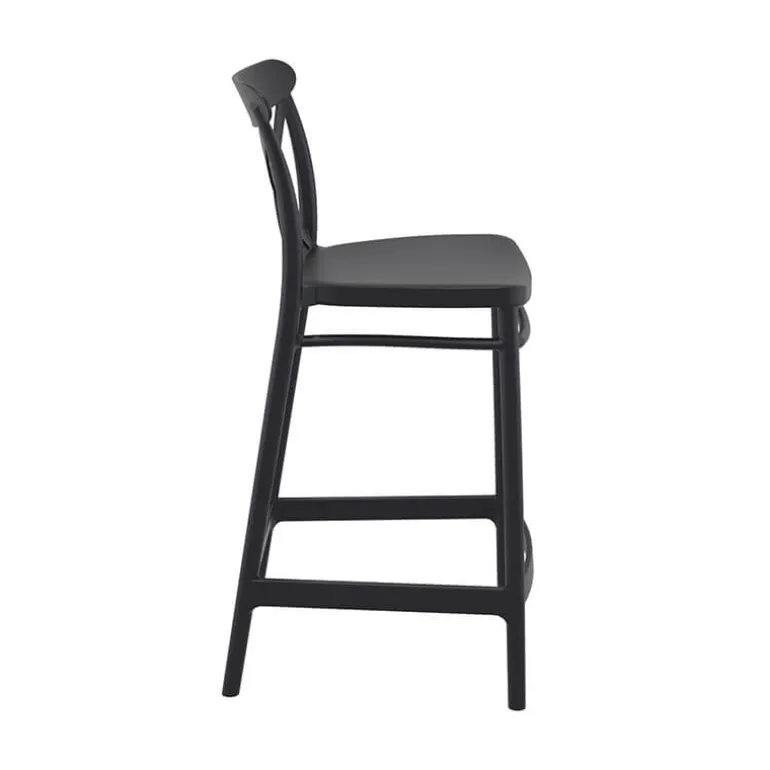Cross Tabouret snack moderne en polypropylène avec dossier