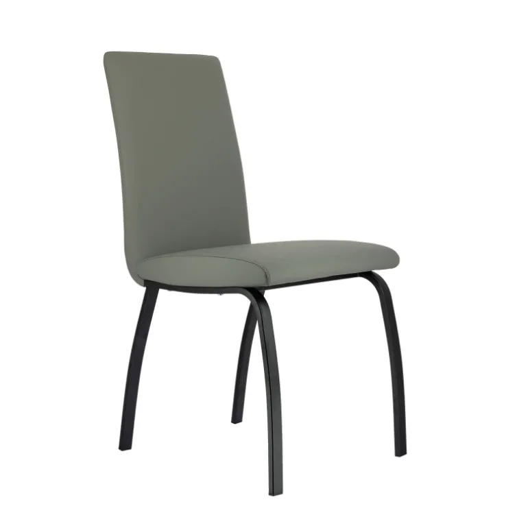 DarcyChaise de salle à manger rembourrée avec pieds en métal