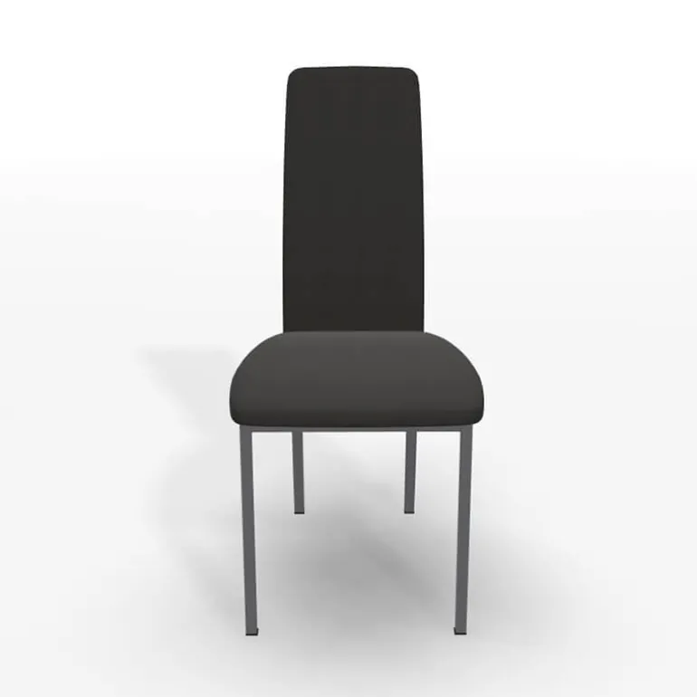 Elyn Chaise de séjour contemporaine tissu et pieds métal