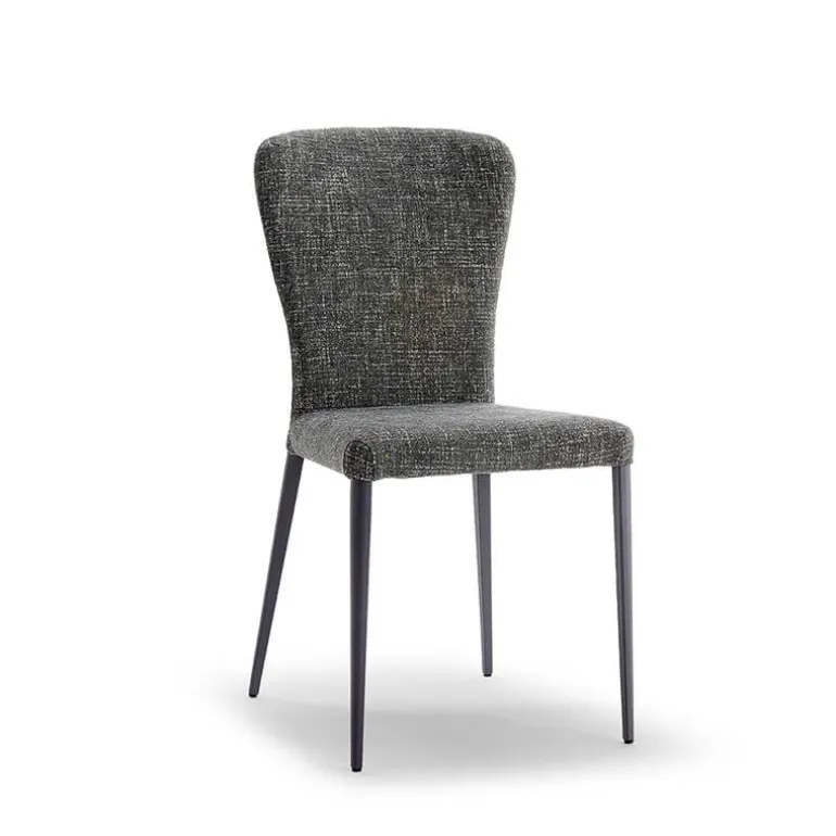 Francine Chaise moderne en tissu avec pieds en métal