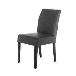 Fritz diamant Chaise avec dos matelassé en synthétique et pieds en bois