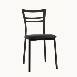 Go 1419 Chaise de cuisine rembourrée en synthétique et métal