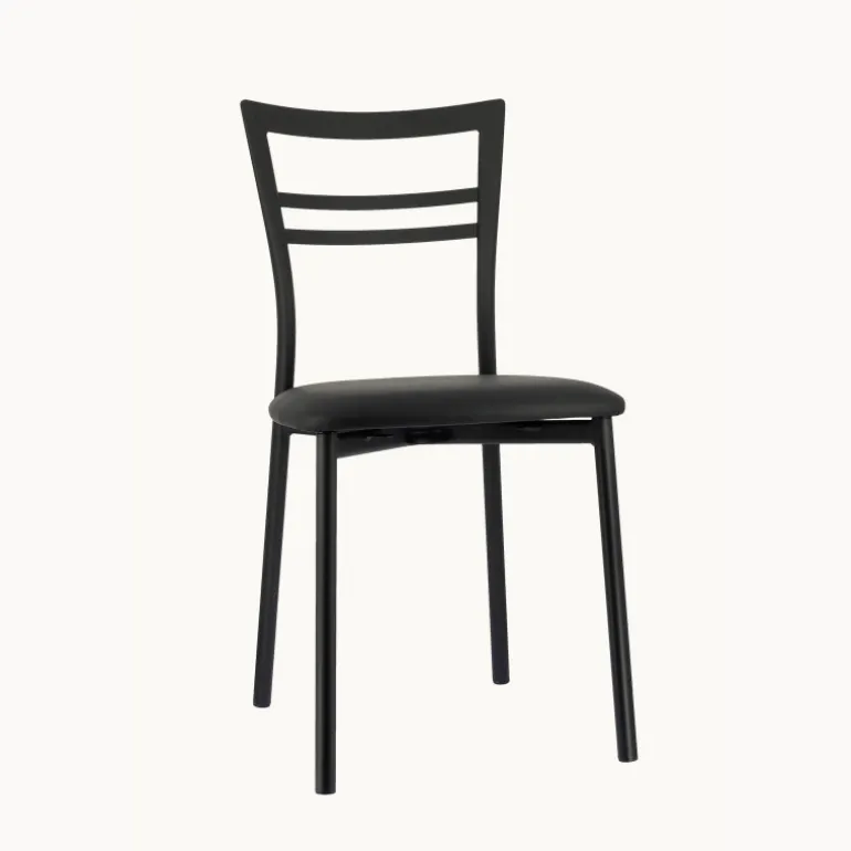 Go 1419 Chaise de cuisine rembourrée en synthétique et métal