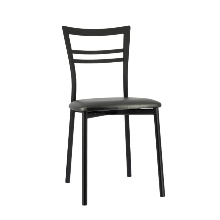 Go 1419 Chaise de cuisine rembourrée en synthétique et métal