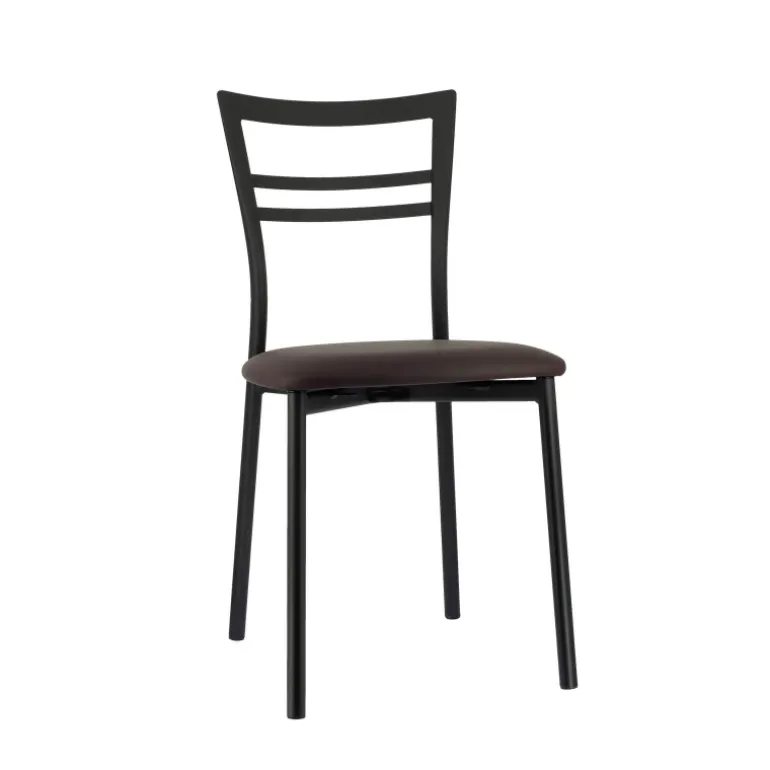 Go 1419 Chaise de cuisine rembourrée en synthétique et métal