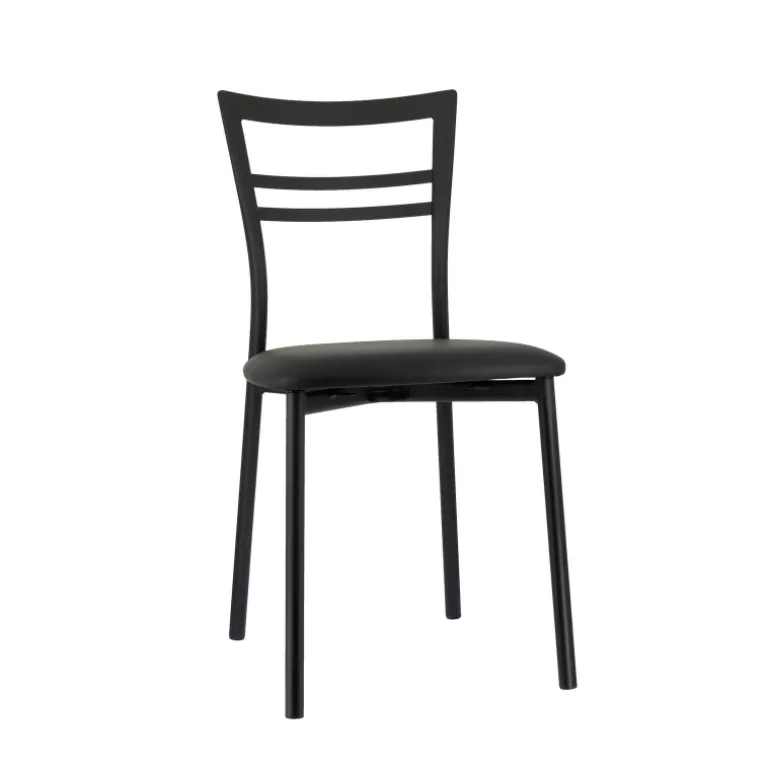 Go 1419 Chaise de cuisine rembourrée en synthétique et métal