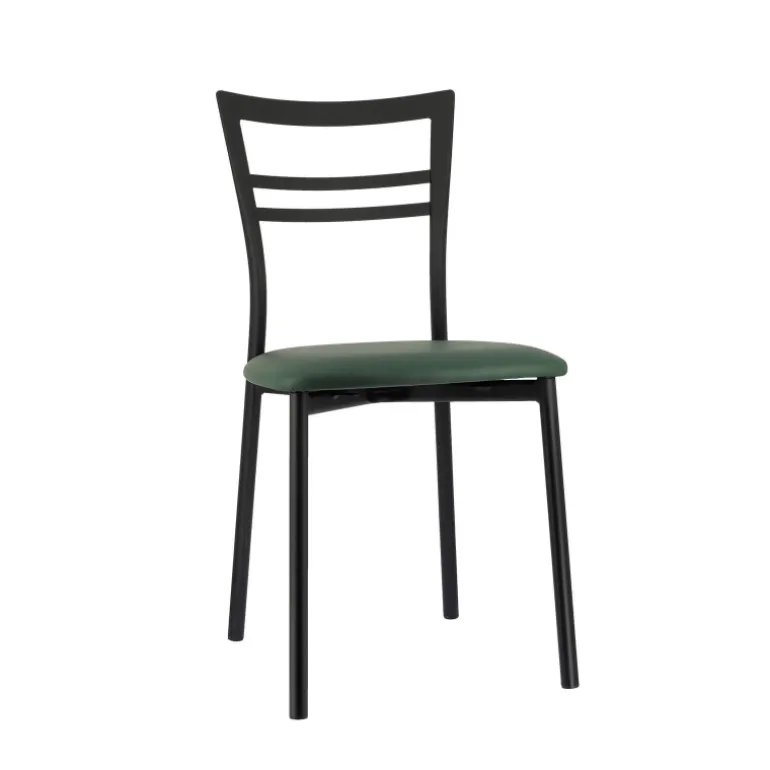 Go 1419 Chaise de cuisine rembourrée en synthétique et métal