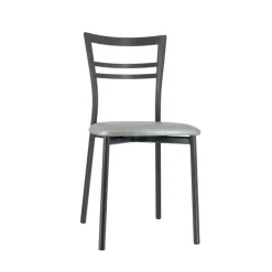 Go 1419 Chaise de cuisine rembourrée en synthétique et métal