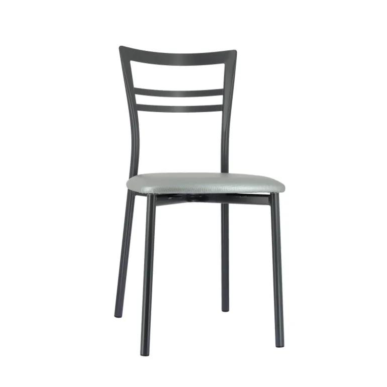 Go 1419 Chaise de cuisine rembourrée en synthétique et métal