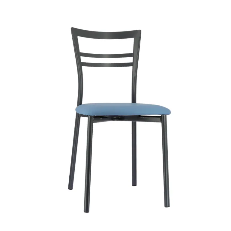 Go 1419 Chaise de cuisine rembourrée en synthétique et métal