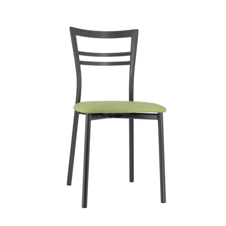 Go 1419 Chaise de cuisine rembourrée en synthétique et métal
