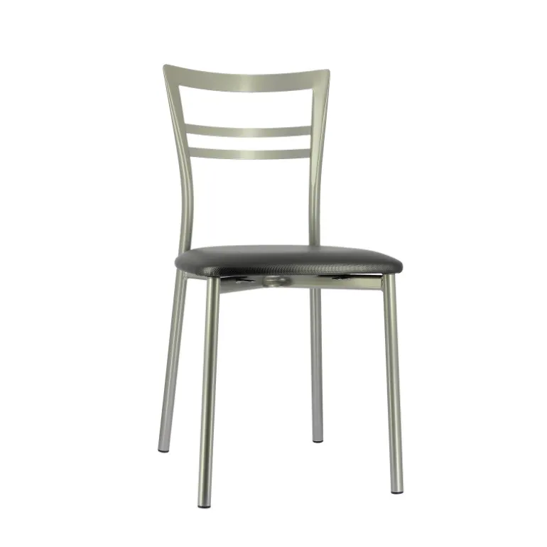 Go 1419 Chaise de cuisine rembourrée en synthétique et métal