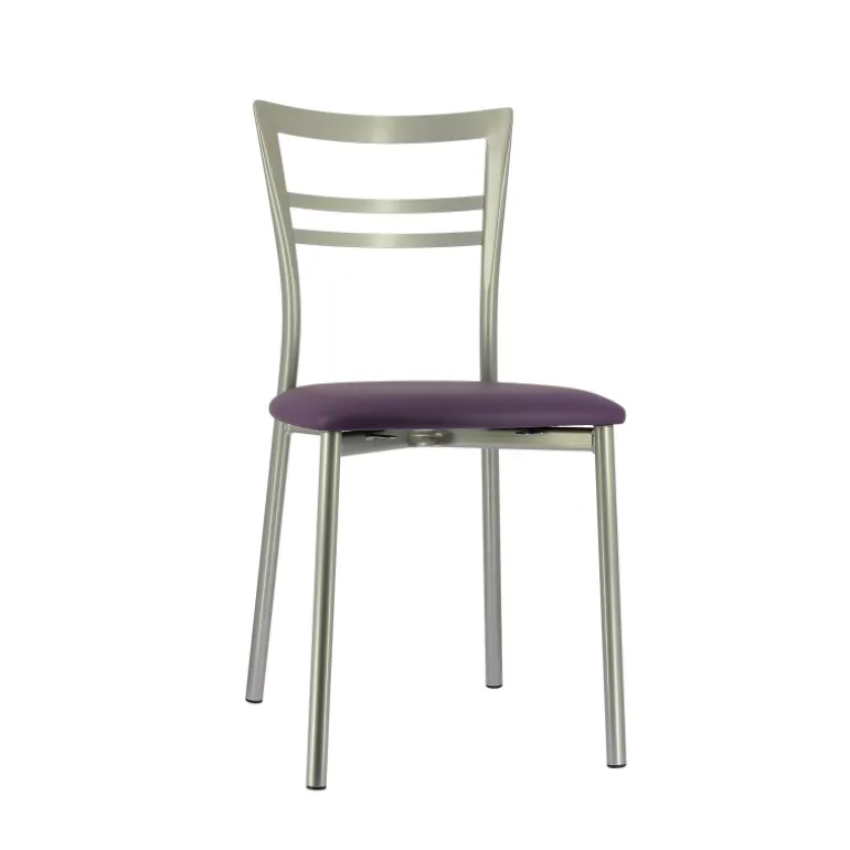Go 1419 Chaise de cuisine rembourrée en synthétique et métal