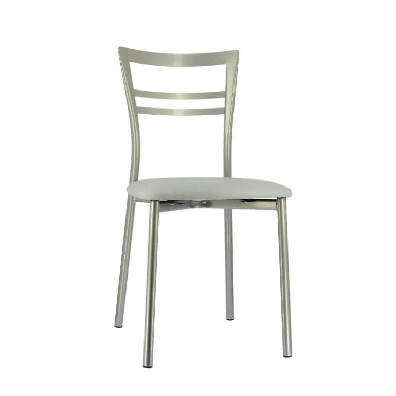 Go 1419 Chaise de cuisine rembourrée en synthétique et métal