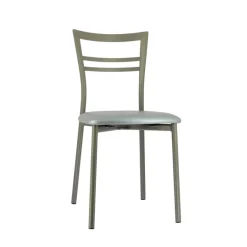 Go 1419 Chaise de cuisine rembourrée en synthétique et métal