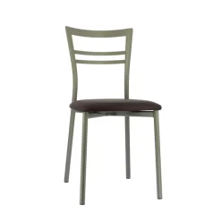 Go 1419 Chaise de cuisine rembourrée en synthétique et métal