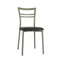 Go 1419 Chaise de cuisine rembourrée en synthétique et métal