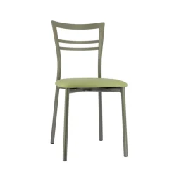 Go 1419 Chaise de cuisine rembourrée en synthétique et métal