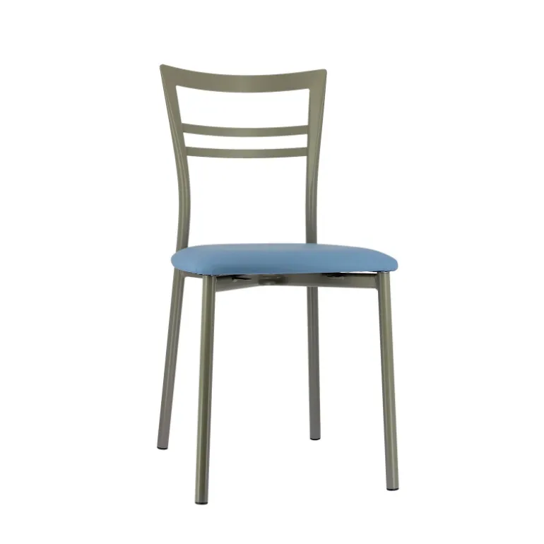 Go 1419 Chaise de cuisine rembourrée en synthétique et métal