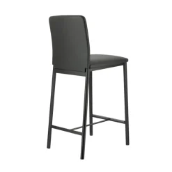 Loft Tabouret snack contemporain en simili et métal