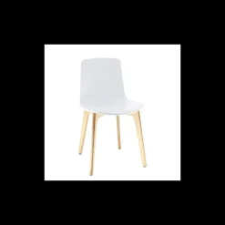 Lottus Enea® Chaise design en polypropylène et pieds bois
