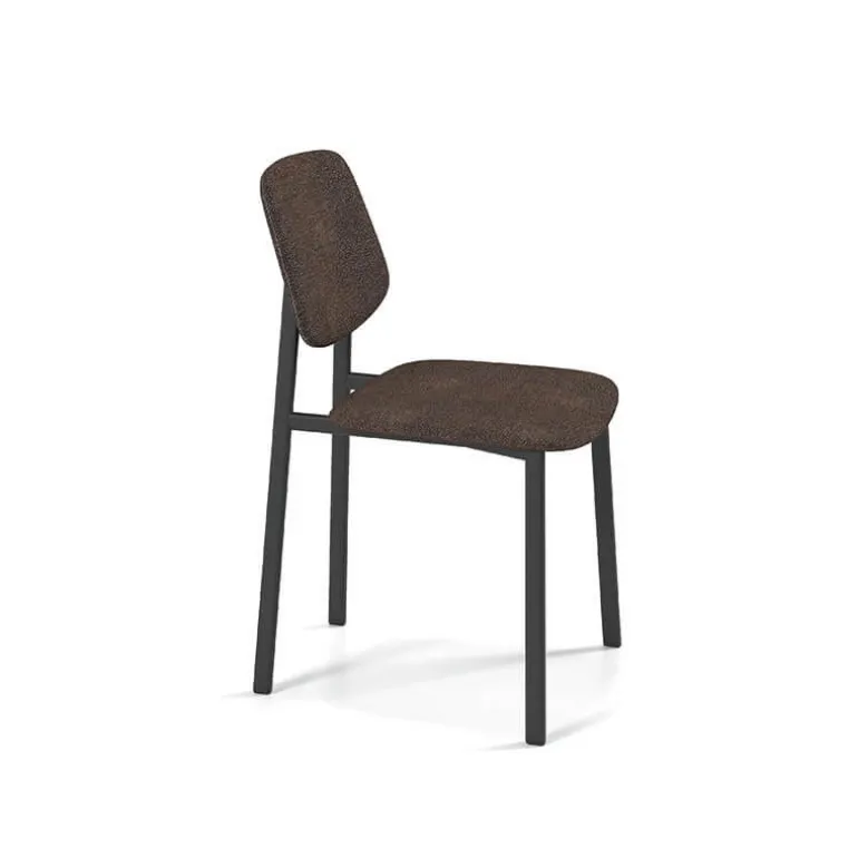 Lugano Chaise de séjour en tissu et pieds en métal