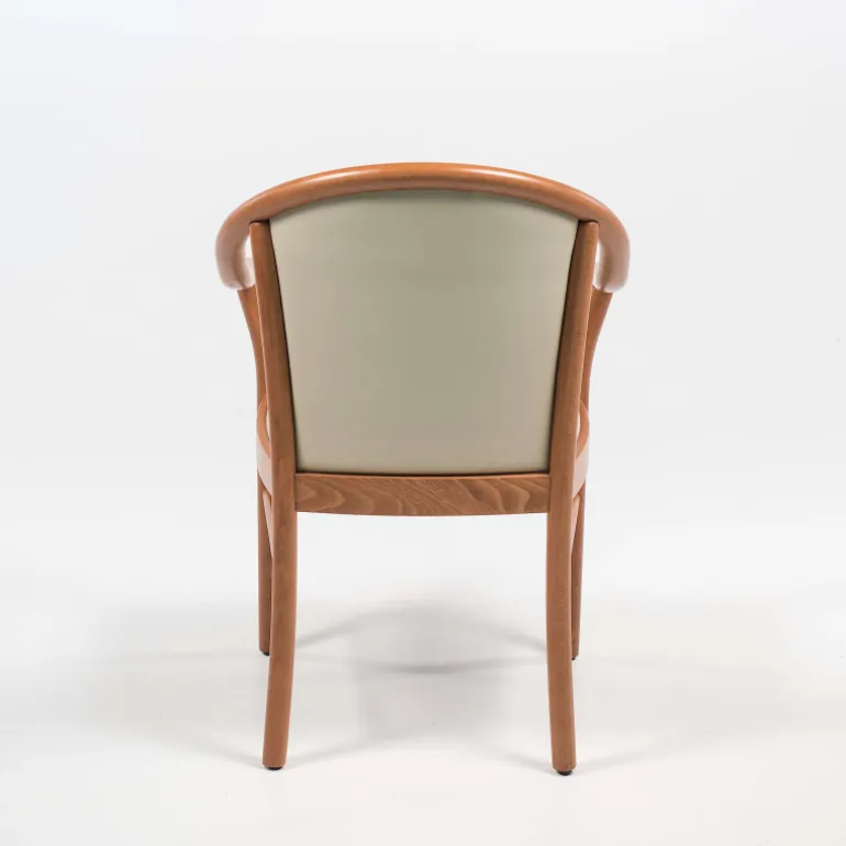 Manuela Fauteuil bridge en bois avec assise et dossier rembourrés