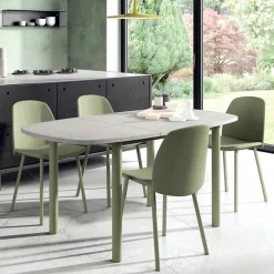 Olivia Chaise tendance rembourrée en simili avec pieds en métal