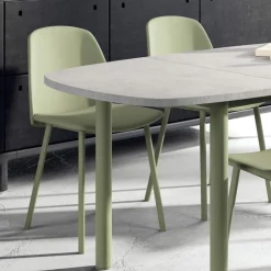 Olivia Chaise tendance rembourrée en simili avec pieds en métal