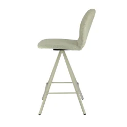 Osaka Tabouret snack moderne en tissu et pieds métal