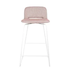 Pamp Mobitec ® Tabouret snack design en tissu avec dossier bas et pieds en métal