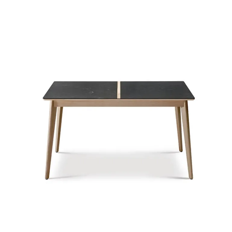 Paul Table à manger scandinave en bois et céramique